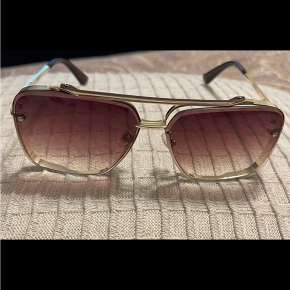 Topfoxx Gold and Brown Oversized Sunglasses Bella coffee - Picture 1 of 4